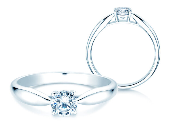 Engagement ring Joy in 14K white gold with diamond 0.50ct G/VS