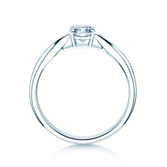 Engagement ring Joy in 9K white gold with lab-grown diamond 0.25ct D/IF