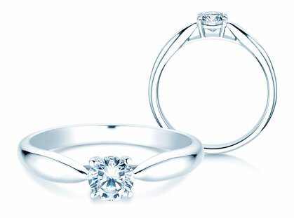 Engagement ring Joy in platinum 950/- with diamond 0.50ct G/SI