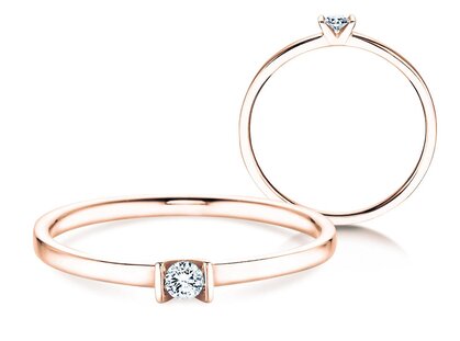 Engagement ring Love in rose gold
