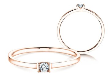 Engagement ring Love in rose gold