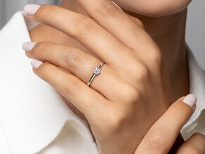 Engagement ring Madison in 18K yellow gold with diamond 0.25ct G/SI