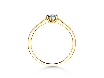 Engagement ring Madison in 14K yellow gold with diamond 0.15ct H/SI