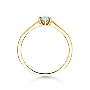 Engagement ring Madison in 14K yellow gold with diamond 0.15ct H/SI