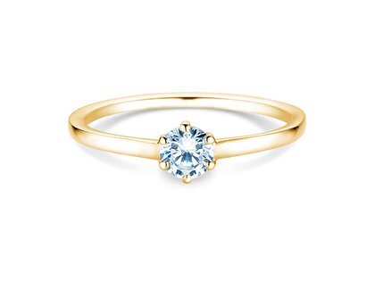 Engagement ring Madison in 18K yellow gold with diamond 0.25ct G/SI