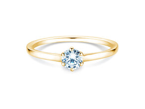 Engagement ring Madison in 18K yellow gold with diamond 0.25ct G/SI
