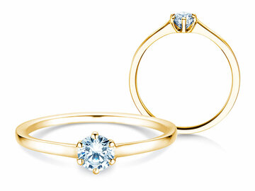 Engagement ring Madison in 14K white gold with diamond 0.25ct H/SI