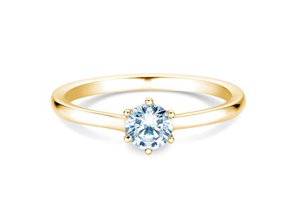 Engagement ring Madison in 14K yellow gold with diamond 0.50ct G/SI