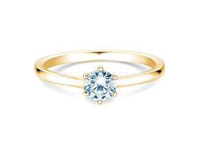 Engagement ring Madison in 14K yellow gold with diamond 0.50ct G/SI