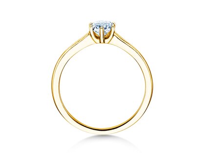 Engagement ring Madison in 14K yellow gold with diamond 0.50ct G/SI