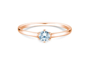 Engagement ring Madison in 14K rosé gold with diamond 0.20ct G/IF