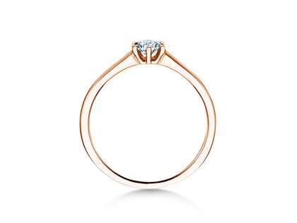Engagement ring Madison in 14K rosé gold with diamond 0.20ct G/IF