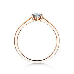 Engagement ring Madison in 14K rosé gold with diamond 0.20ct G/IF