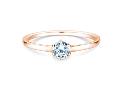 Engagement ring Madison in 14K rosé gold with diamond 0.25ct H/SI