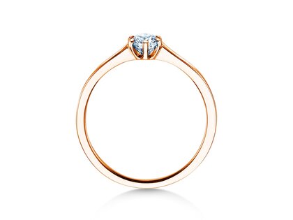 Engagement ring Madison in 14K rosé gold with diamond 0.25ct H/SI