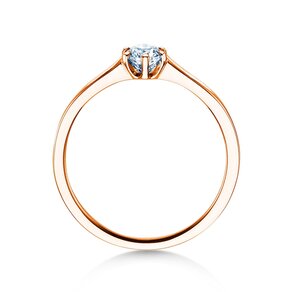 Engagement ring Madison in 14K rosé gold with diamond 0.25ct H/SI