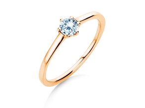 Engagement ring Madison in 14K rosé gold with diamond 0.25ct H/SI