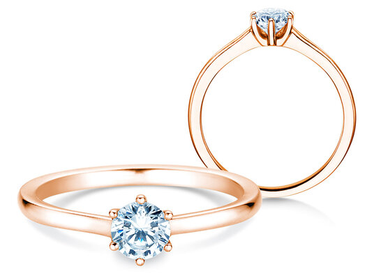 Engagement ring Madison in 9K white gold with diamond 0.50ct H/SI