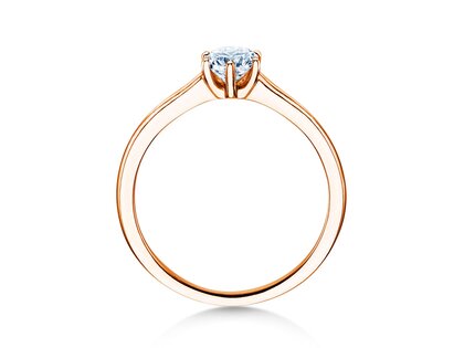 Engagement ring Madison in 14K rosé gold with diamond 0.50ct H/SI