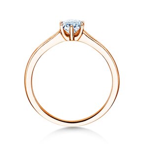 Engagement ring Madison in 14K rosé gold with diamond 0.50ct H/SI