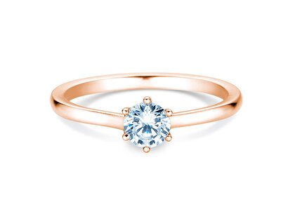 Engagement ring Madison in 14K rosé gold with diamond 0.50ct H/SI