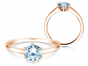 Engagement ring Madison in 14K white gold with diamond 1.00ct H/SI