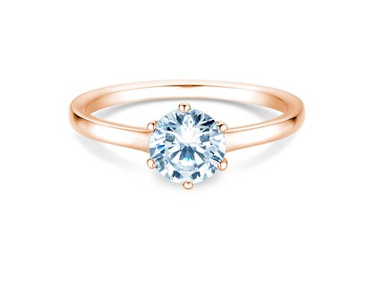 Engagement ring Madison in 14K rosé gold with diamond 1.00ct H/SI