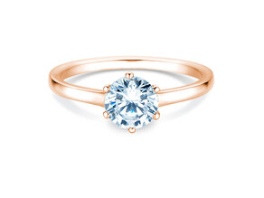 Engagement ring Madison in 14K rosé gold with diamond 1.00ct H/SI