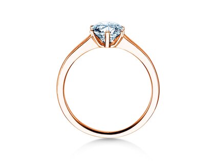Engagement ring Madison in 14K rosé gold with diamond 1.00ct H/SI