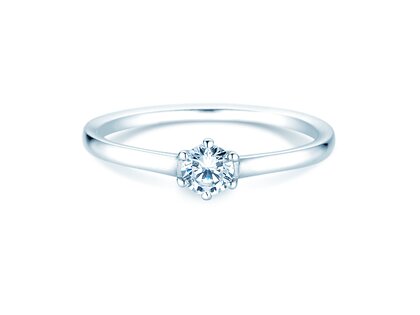 Engagement ring Madison in silver 925/- with diamond 0.15ct H/SI