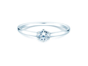 Engagement ring Madison in silver 925/- with diamond 0.15ct H/SI