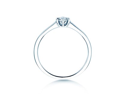 Engagement ring Madison in silver 925/- with diamond 0.15ct H/SI