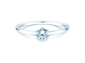 Engagement ring Madison in platinum 950/- with diamond 0.25ct G/SI