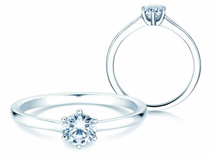 Engagement ring Madison in 14K white gold with diamond 0.50ct G/SI