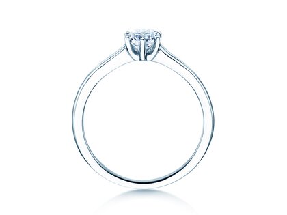 Engagement ring Madison in 9K white gold with diamond 0.50ct H/SI