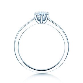Engagement ring Madison in 9K white gold with diamond 0.50ct H/SI