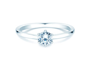 Engagement ring Madison in 9K white gold with diamond 0.50ct H/SI