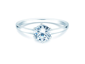 Engagement ring Madison in 9K white gold with diamond 1.00ct H/SI