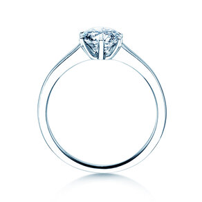 Engagement ring Madison in 9K white gold with diamond 1.00ct H/SI