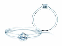 Engagement ring Madison in 18K white gold with diamond 0.20ct G/SI