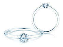 Engagement ring Madison in 14K white gold with diamond 0.25ct G/SI