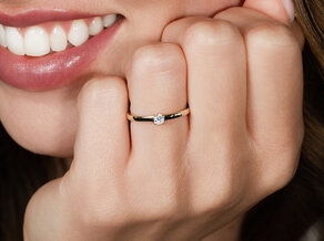 Engagement ring Modern Petite in rose gold