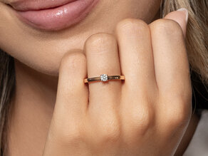 Engagement ring Modern Petite in rose gold