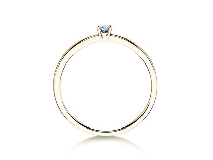Engagement ring Modern Petite in 14K yellow gold with diamond 0.05ct G/SI