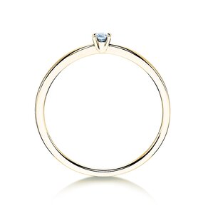 Engagement ring Modern Petite in 14K yellow gold with diamond 0.05ct G/SI