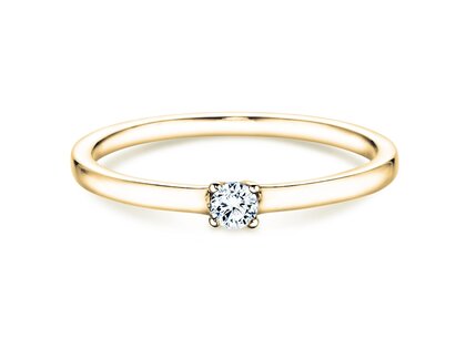 Engagement ring Modern Petite in 14K yellow gold with diamond 0.08ct G/SI