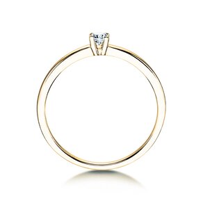 Engagement ring Modern Petite in 14K yellow gold with diamond 0.08ct G/SI