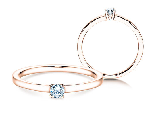 Engagement ring Modern Petite in white gold