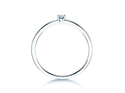 Engagement ring Modern Petite in 14K white gold with diamond 0.05ct G/SI