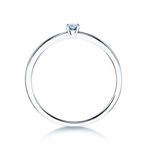 Engagement ring Modern Petite in 14K white gold with diamond 0.05ct G/SI